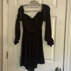 Forever 21 satin off the shoulder dress